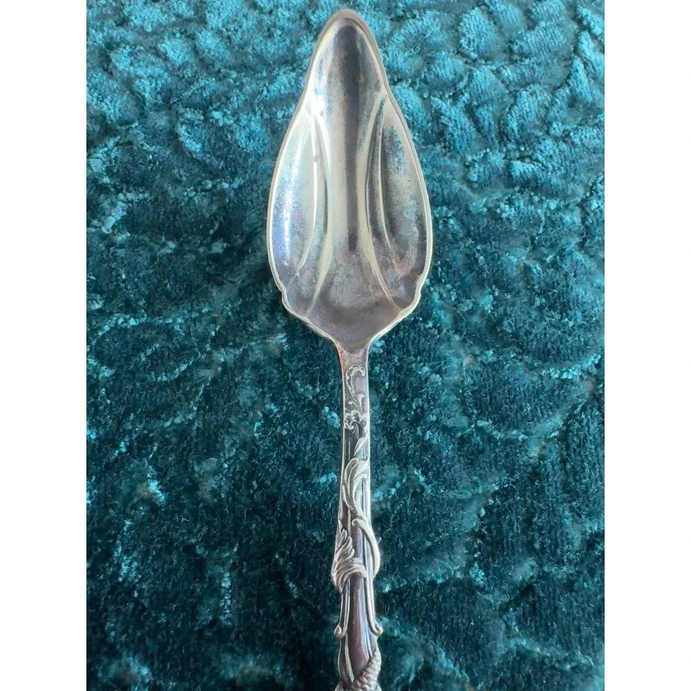 Set of 6 Vintage Rogers & Bro Silverplate Grapefruit/Citrus Spoons Monogrammed